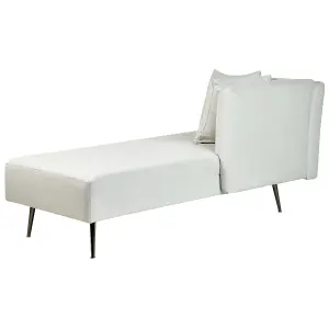 Left Hand Fabric Chaise Lounge Mint Green RIOM