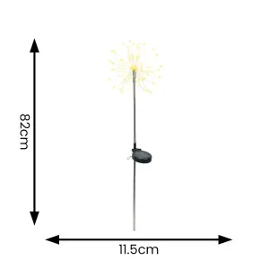 ValueLights Pack of 2 - Solar Powered Starburst Spike Lights, Firefly Solar Stake Light for Outdoor Garden Path