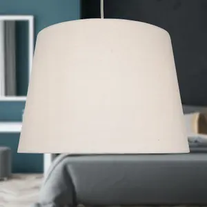 First Choice Lighting Linen Natural Linen 31cm Lightshade for Pendant or Lamp