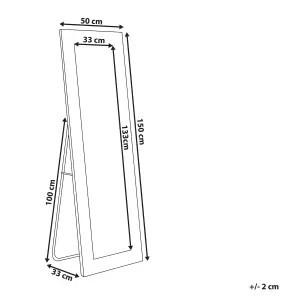 Standing Mirror ANSOUIS Faux Leather White