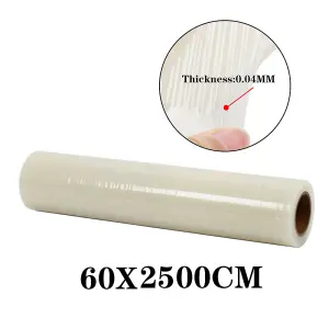 Surface Protection Film Self Adhesive Puncture Resistant Dust Proofing Transparent Carpet Protection Film Roll 60cm x 25m