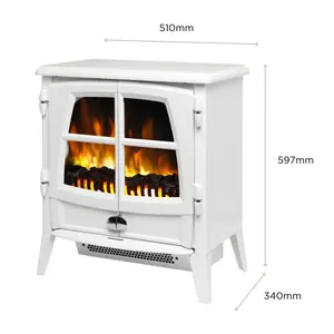 Dimplex Jazz 2kW White Electric Stove (H)597mm (W)510mm