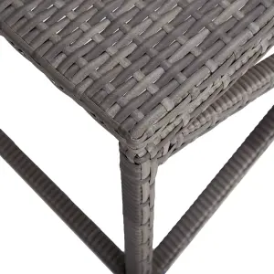 Berkfield Garden Bench 120 cm Poly Rattan Grey