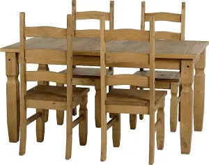 Corona 5ft Dining Set Waxed Pine 4 Chairs