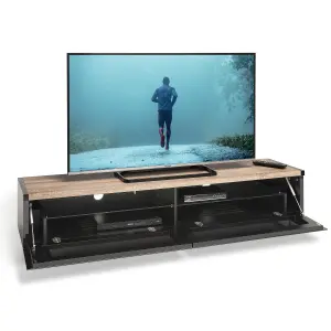 AVF Panorama 1.6m TV Stand with Reversible Top - Light Oak & Grey Oak