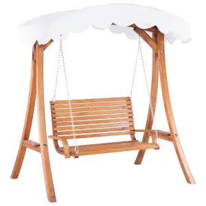 Patio Swing ANDRIA Wood Dark Wood