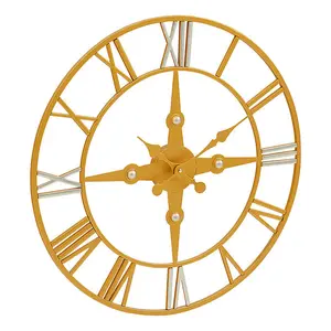 Interiors by Premier Vitus Gold Silver Wall Clock