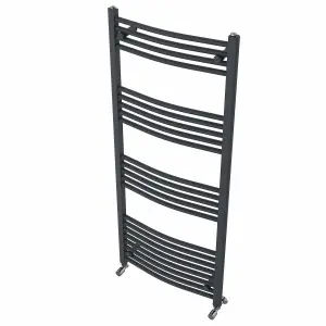 Rinse Curved Bathroom Heated Towel Rail Ladder Radiator Anthracite 1400x600mm