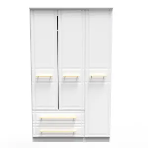 Norfolk Triple Wardrobe in White Ash (Ready Assembled)