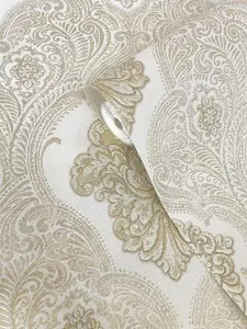 Rasch Ravella Damask Gold Wallpaper