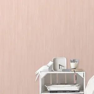 GoodHome Lery Pink Glitter effect Pleated Textured Wallpaper Sample