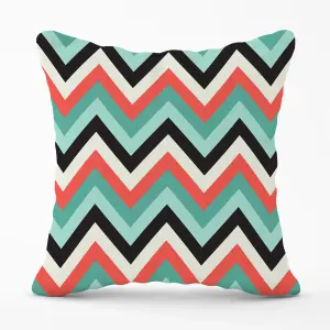 Geometric Colored Chevron Pattern Cushions 60cm x 60cm