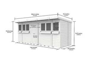 DIY Sheds 16x6 Pent Summer Shed Loglap