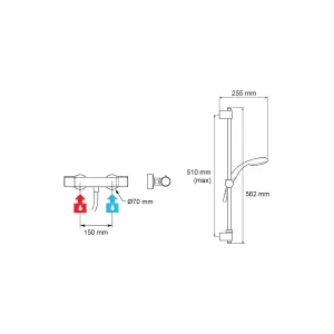 Mira Apt EV Chrome effect Thermostatic Mixer Shower