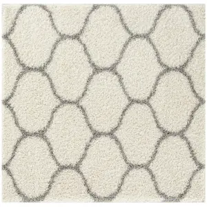 Myshaggy Collection Rugs Trellis Design in Ivory 384 IG