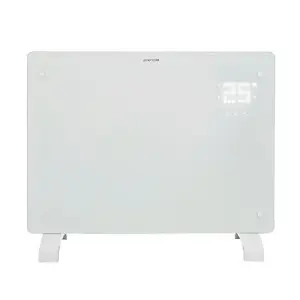 WiFi Smart Electric Glass Panel Heater 1500W Wall Mounted Or Free Standing White