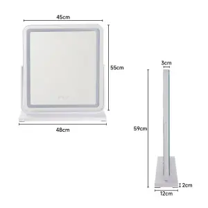 Hollywood LED Lighted Makeup Mirror Touch Screen with 3 Color for Home Bedroom