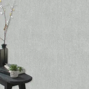 GoodHome Tarenna Grey Textured Wallpaper