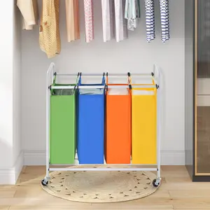 Rolling Laundry Sorter with Handles