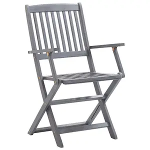 Berkfield Folding Outdoor Chairs 4 pcs Solid Acacia Wood