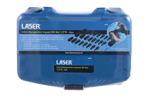 Laser Tools 8647 25pc Interchangeable Impact Bit Set 1/2" Drive