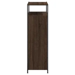 Berkfield Shoe Cabinet Brown Oak 75x34x112 Engineered Wood