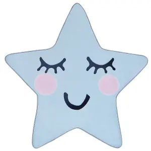 Kids Rug Star Print 120 x 120 cm Blue SIRIUS