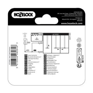 24 x Hozelock 2777 T Tee 3 Way Connectors 4mm Micro Irrigation for 2772 Auto