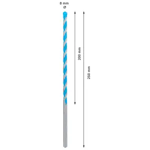 Bosch Straight Multi-purpose Drill bit (Dia)8mm