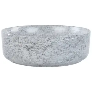 Ceramic Countertop Basin Granite Effect 370 mm Grey GUDAR