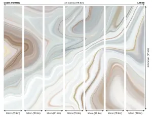 Origin Murals Marble Grey & Brown Matt Smooth Paste the Wall Mural 350cm wide x 280cm high