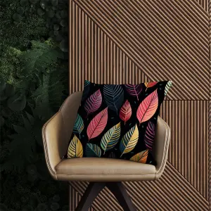 Colourful Leaves Pattern Outdoor Cushion 60cm x 60cm