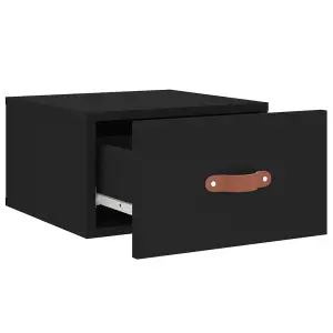 Berkfield Wall-mounted Bedside Cabinets 2 pcs Black 35x35x20 cm