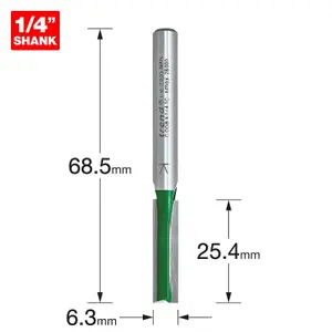 Trend C008 x 1/4 TCT Two Flute Cutter 6.3 x 25.4mm