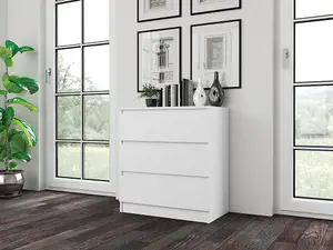 M3 Malwa Chest of Drawers White