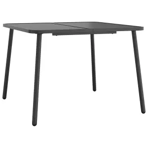 Berkfield Garden Table Anthracite 100x100x71 cm Steel