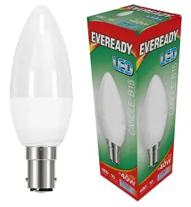 Eveready 4.9w SBC 6500k  Frosted LED Candle Bulb - Daylight