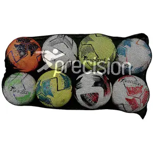 10 Ball Football Mesh Carry Sack Bag - Draw String Nylon - Holds 10x Size 5