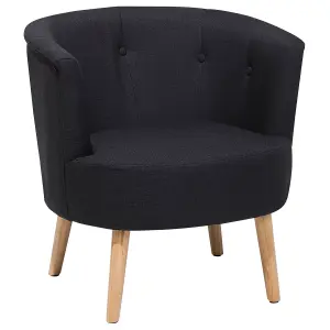 Beliani Modern Armchair ODENZEN Fabric Black