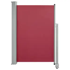 Berkfield Patio Retractable Side Awning 120x300 cm Red