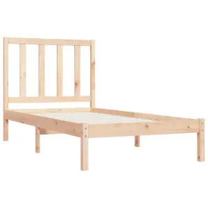 Berkfield Bed Frame Solid Wood Pine 90x190 cm 3FT Single