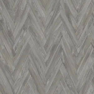 Grey Modern Wood Effect Anti-Slip Vinyl Flooring for Home, Shops, Offices, 4.0mm Thick Vinyl Sheet-7m(23') X 2m(6'6")-14m²