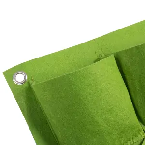 Hardys 72 Pocket Planting Bag Hanging Wall Vertical Planter Hanging Flower Garden - Green