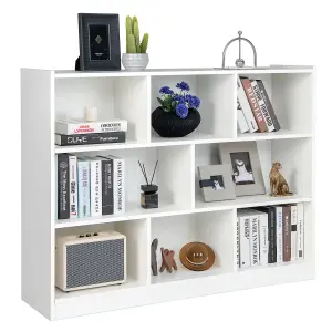 Costway 3 Tier 8 Cube Open Shelf Storage Cabinet Wood Bookshelf Display Shelf