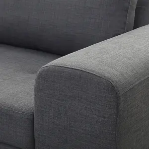 Right-Hand Corner Sofa KIRUNA Dark Grey Fabric Right Hand