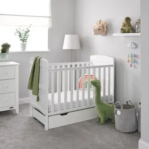 Grace Mini Cot Bed & Underdrawer White