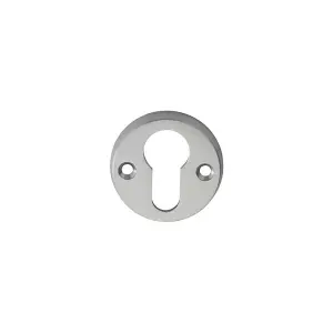 45mm Euro Profile Open Escutcheon 8mm Depth Satin Chrome Keyhole Cover