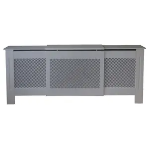 Matt Grey Diamond Radiator Cover - Adjustable