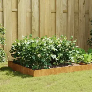 Berkfield Garden Raised Bed 100x100x26 cm Corten Steel