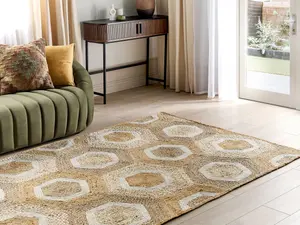 Jute Area Rug 160 x 230 cm Beige BASOREN